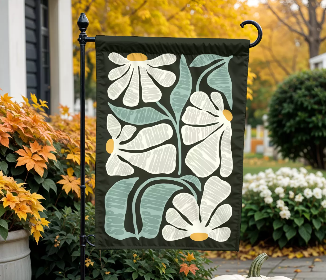 Subtle Anti Trump Flag, Anti Maga, Anti Trump Gift, Anti Facist Garden Flag