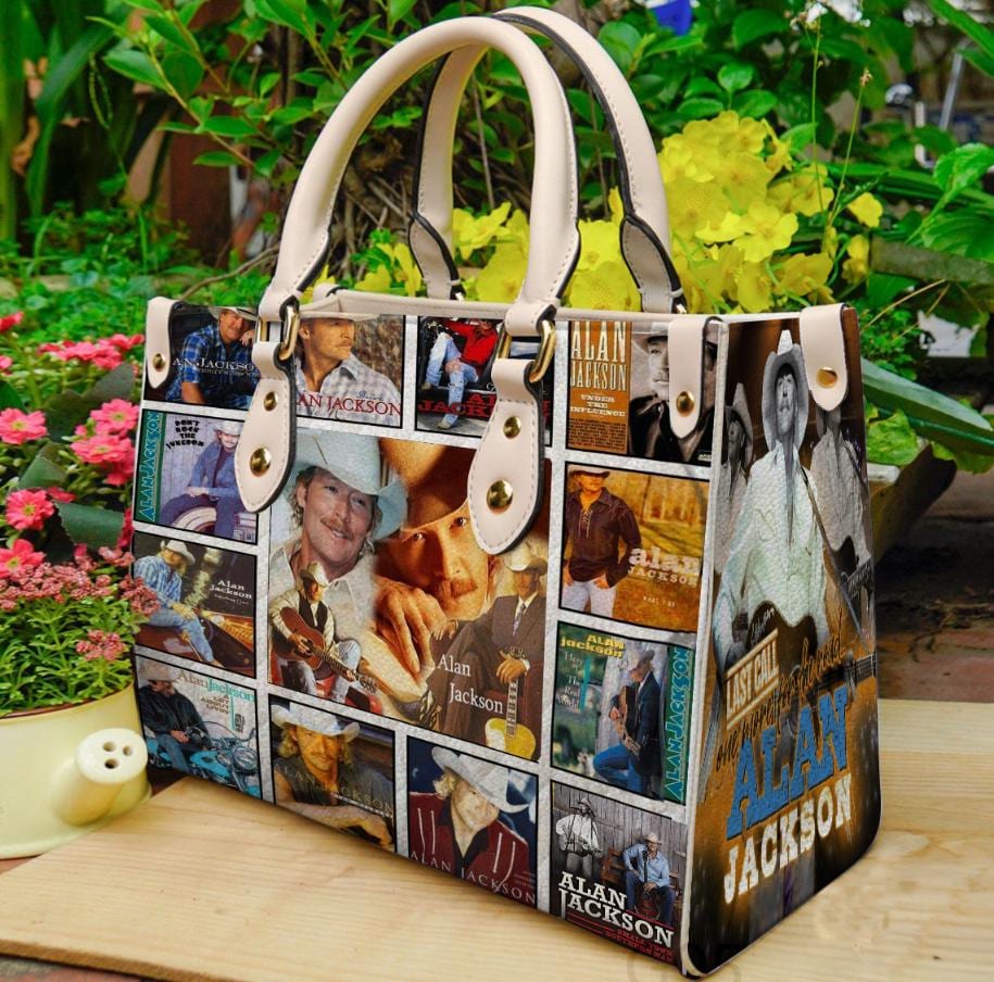 Alan Jackson Music Leather Bag Handbag, Alan Jackson Woman , Alan Jackson Lover's