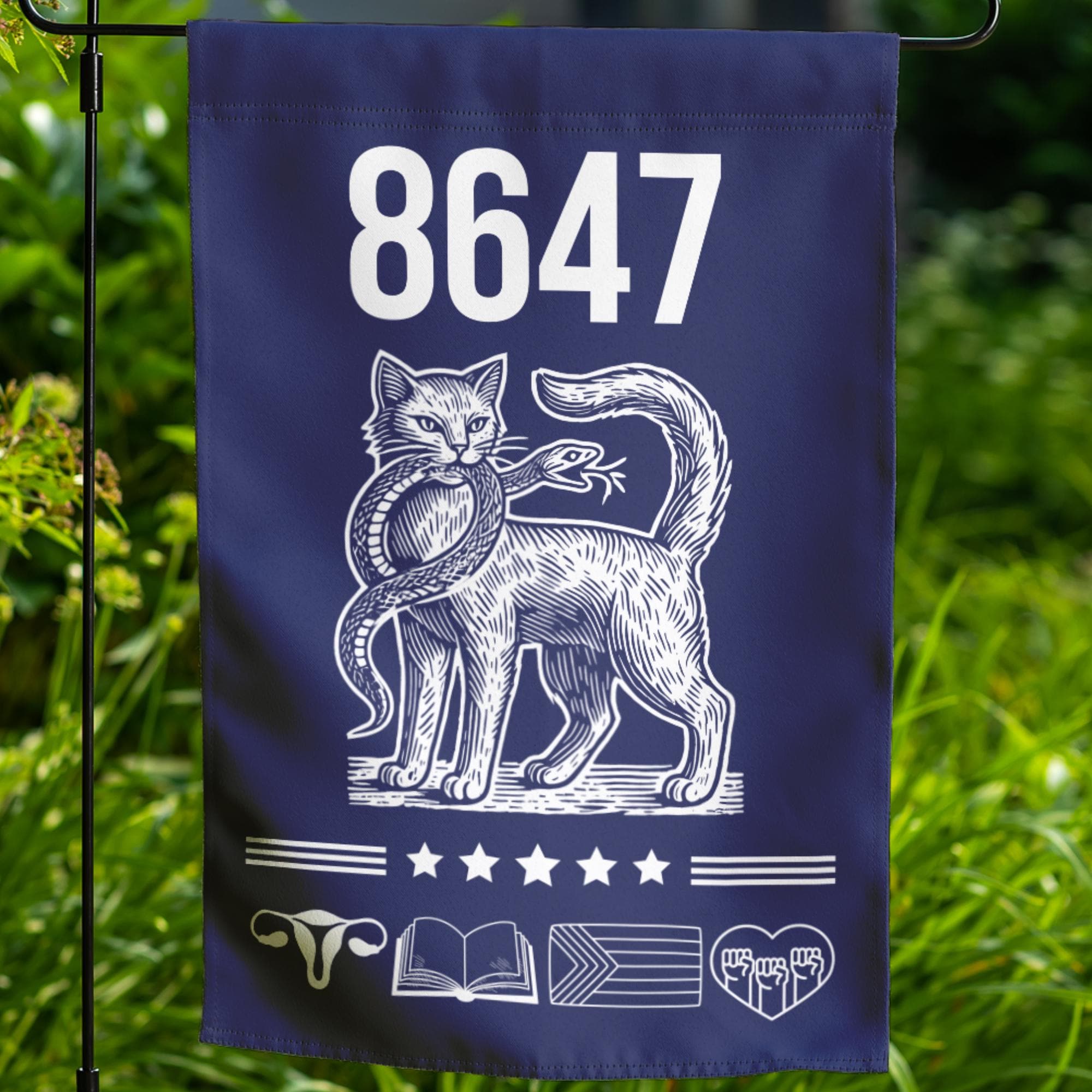 8647 Garden Flag, 86 47 Anti Trump Flag Leftist, Feminist Flag
