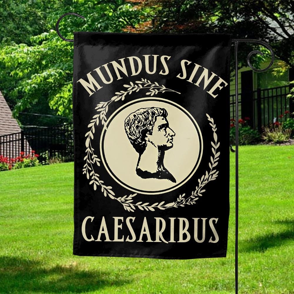 Mundus Sine Caesaribus Flag, No Kings In America, Anti Billionaire Anti Zuck Flag