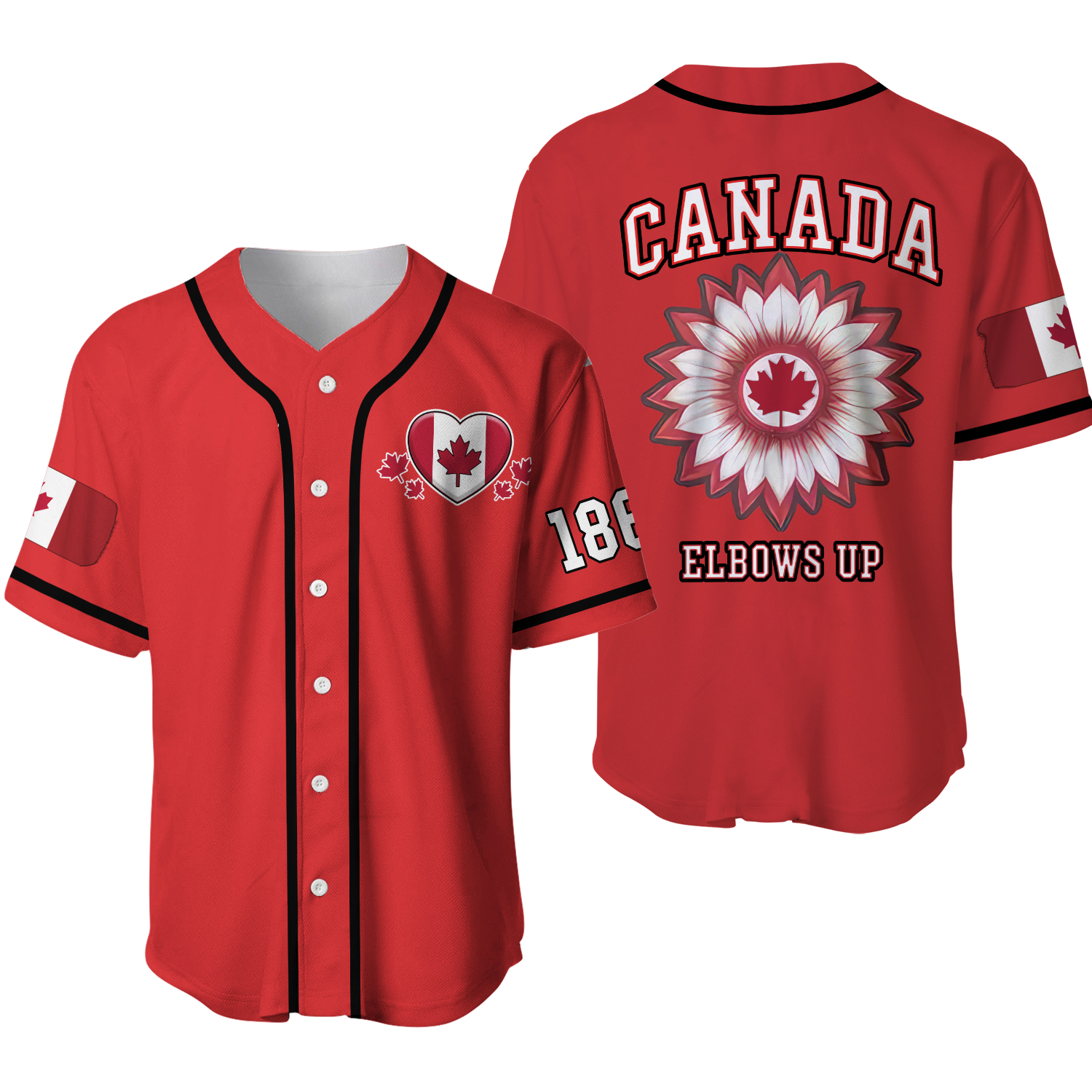 Canada Elbows Up 1867 Baseball Jersey Shirt,