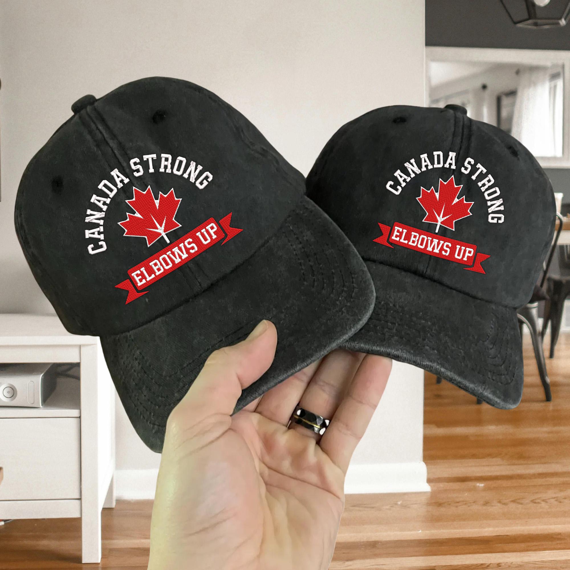Canada Strong Elbows Up Embroidered Hat