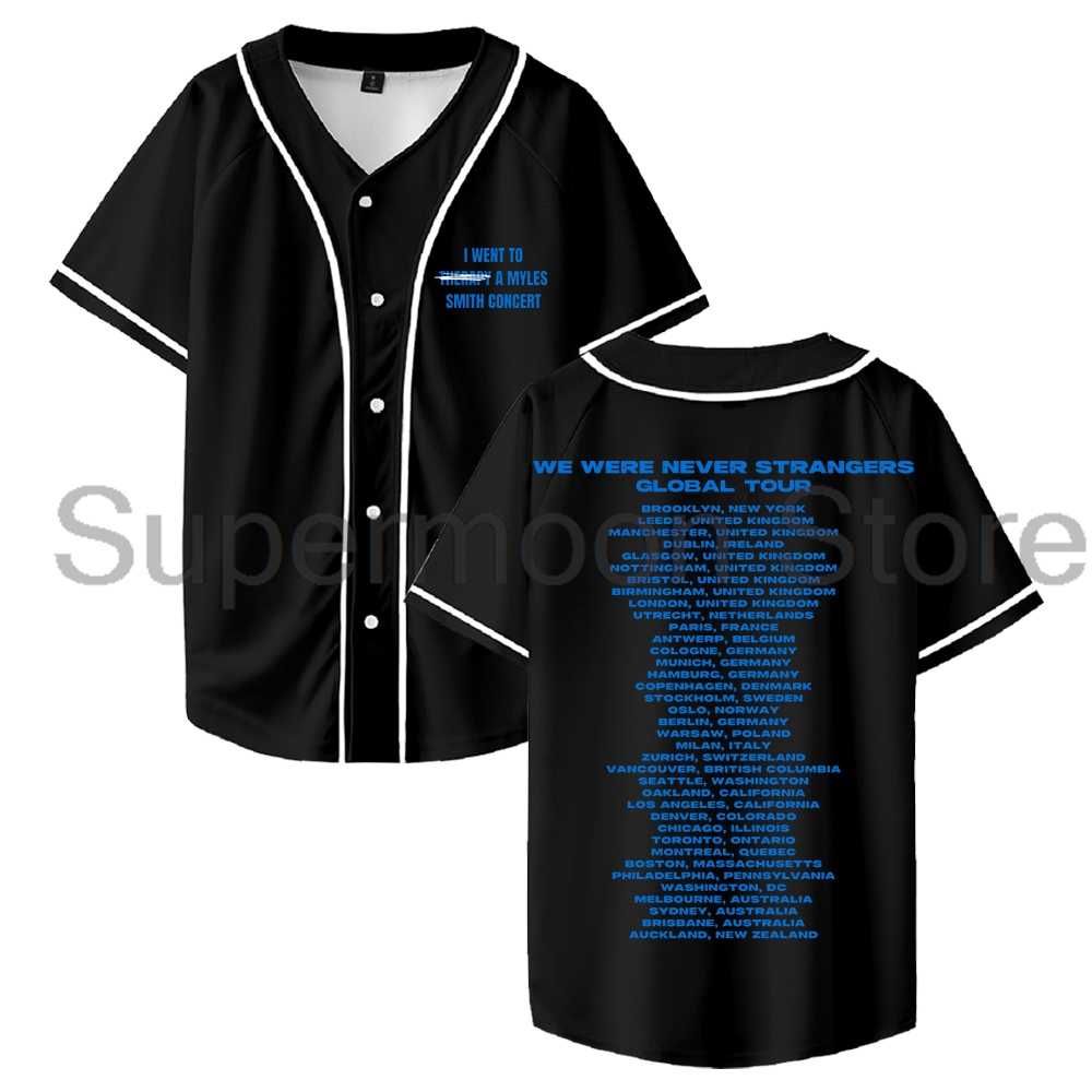 Myles Smith Therapy Baseball Jersey 2025 We Were Never Strangers Global Tour