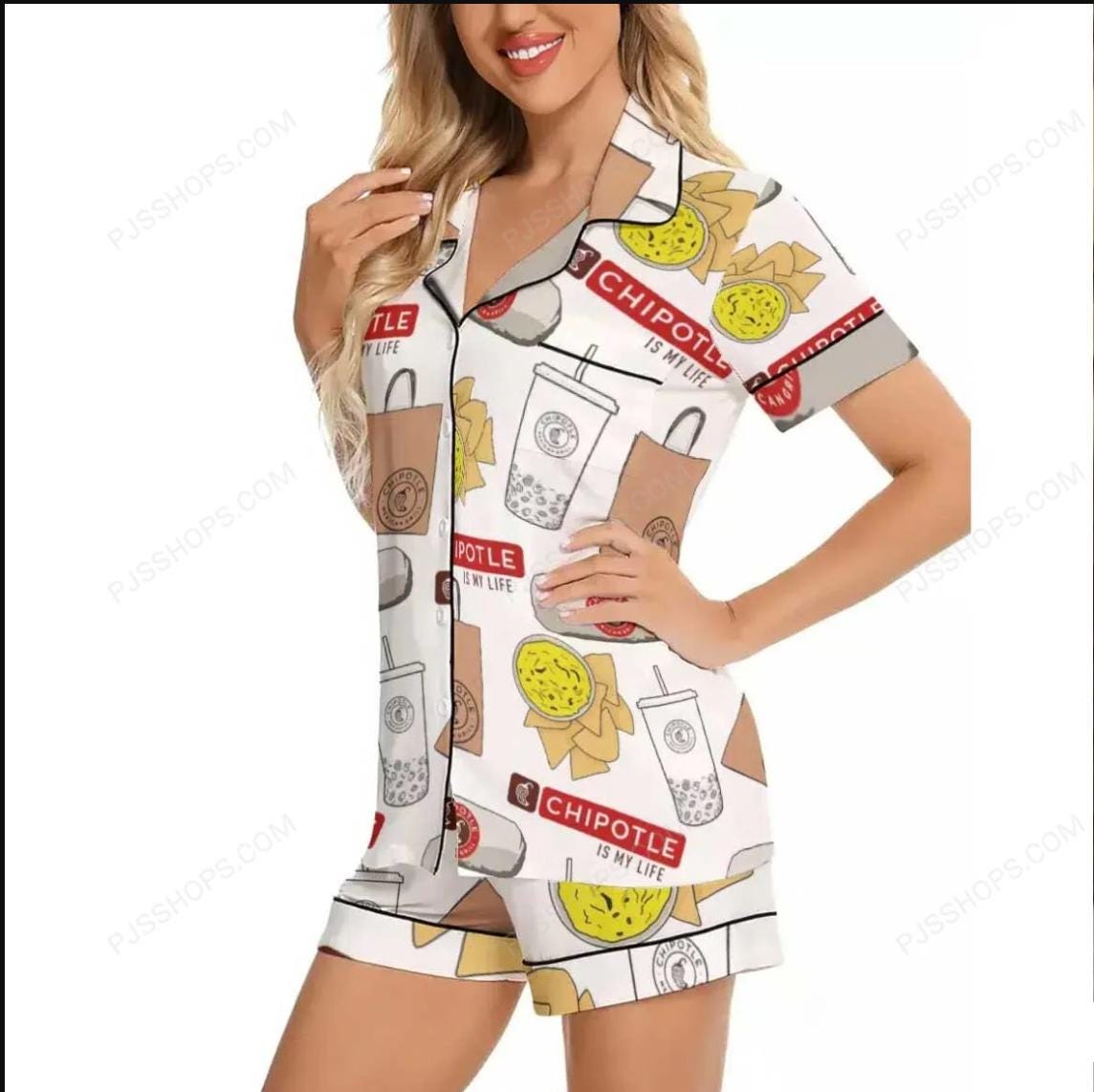 Chipotle Mexican Grill Pajama Set  Silky