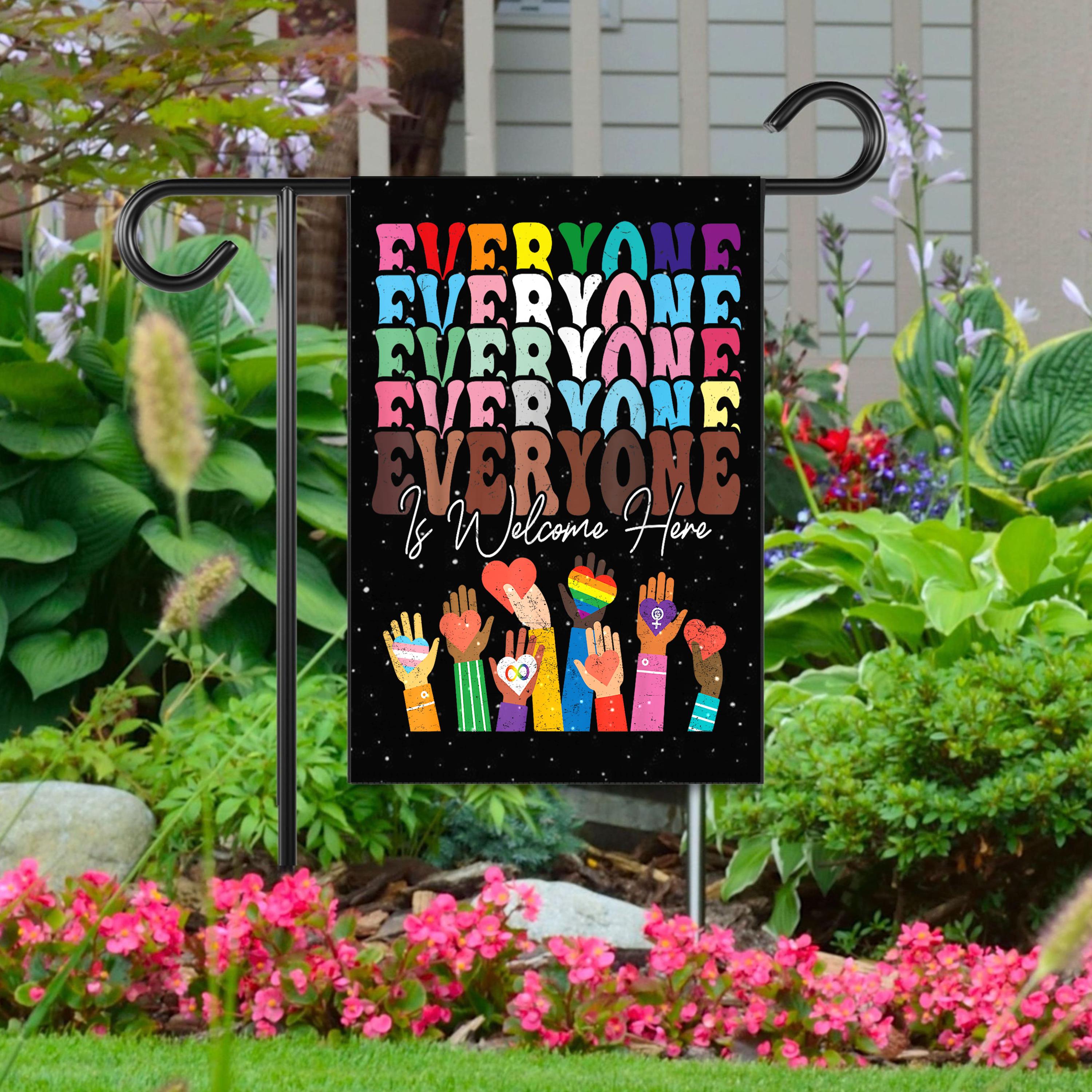 Everyone Is Welcome Here Idaho Teacher Rainbow Flag