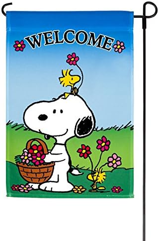 Spring Welcome Snoopy Garden Flags, Garden Decor
