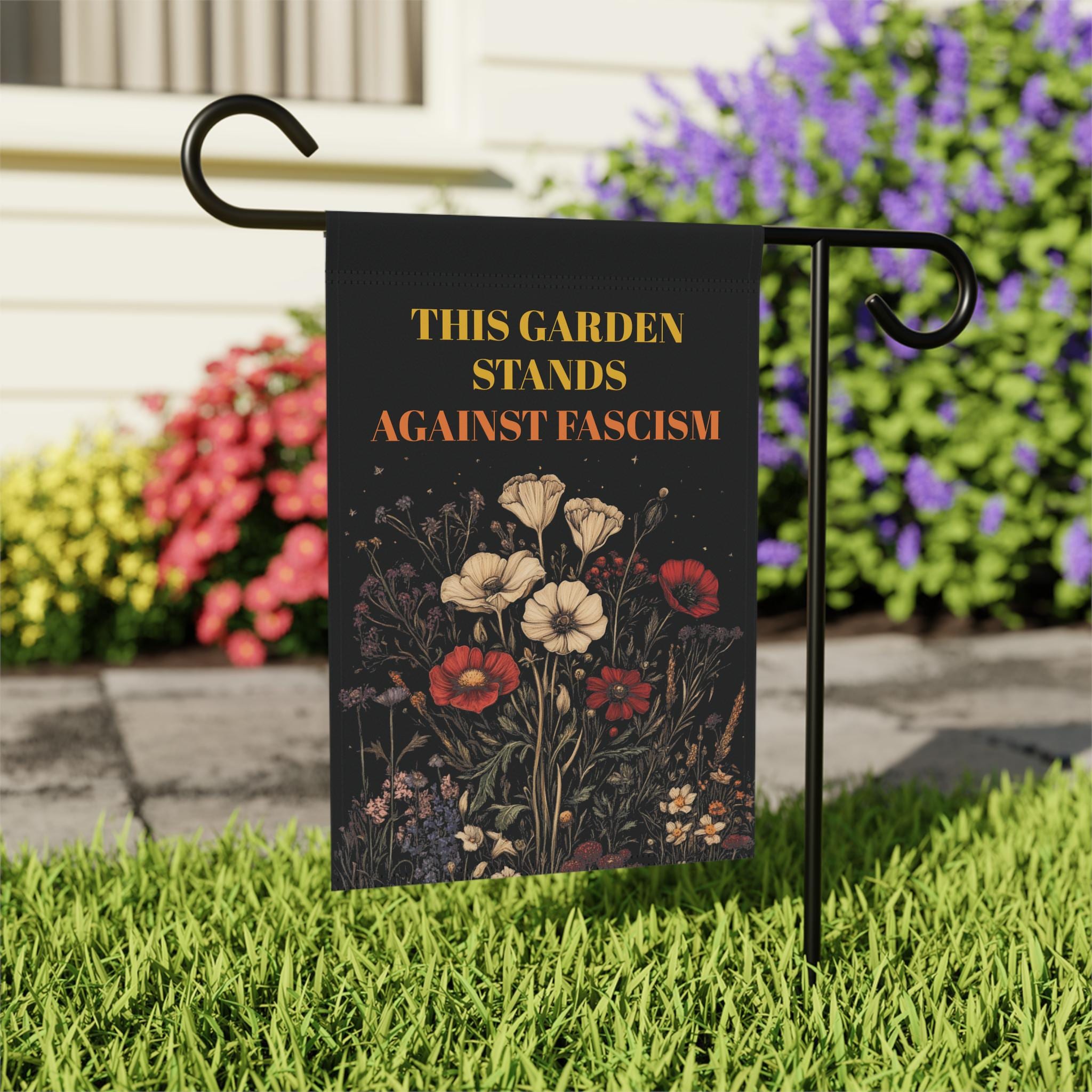 Anti Fascist Garden Flag | Resist Fascism Yard Flag