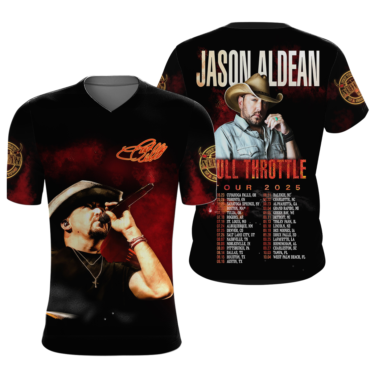 Jason Aldean Full Throttle Tour 2025 Shirt