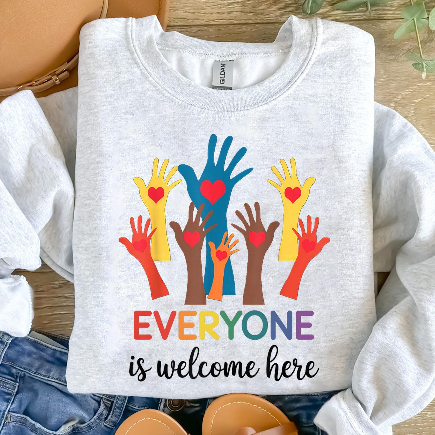 Everyone Is Welcome Here Shirt, Idaho Teacher Shirt