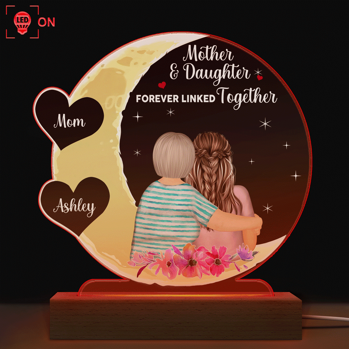 Mother & Daughter Love You To The Moon And Back - Birthday, Loving Gift ...
