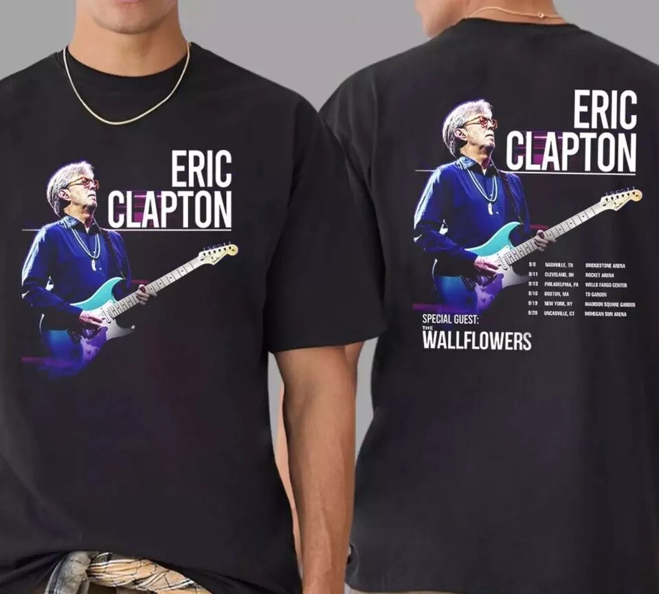 Eric Clapton Us Tour 2025 Dates List 2 Side Unisex T- Shirt