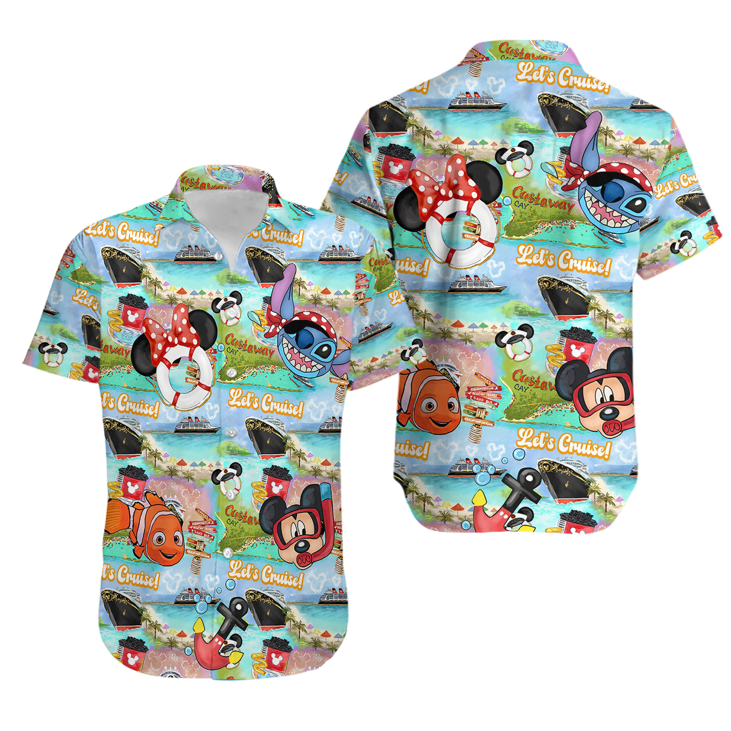 Mouse Diving Hawaii Shirt, Mouse And Other Friends Hawaiian Shirt