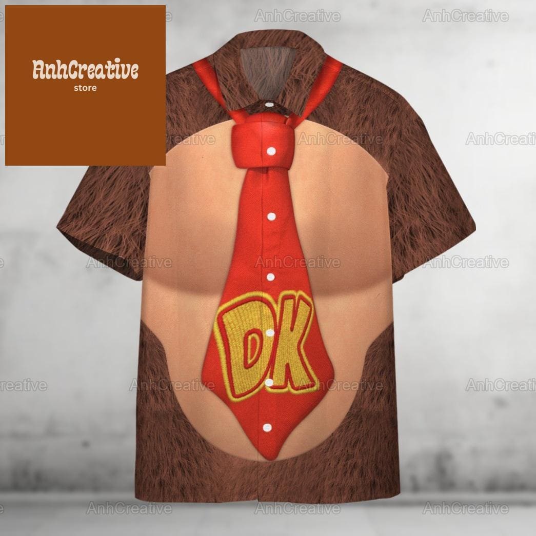 Donkey Kong Hawaiian Shirt And Shorts, Super Mario Donkey Kong Hawaiians