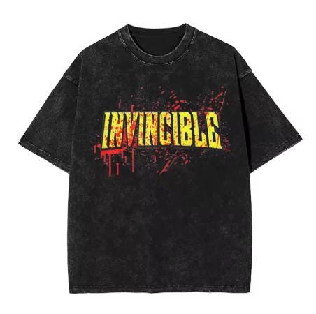 Invincible Gym Pump Cover Mineral Wash T-shirt