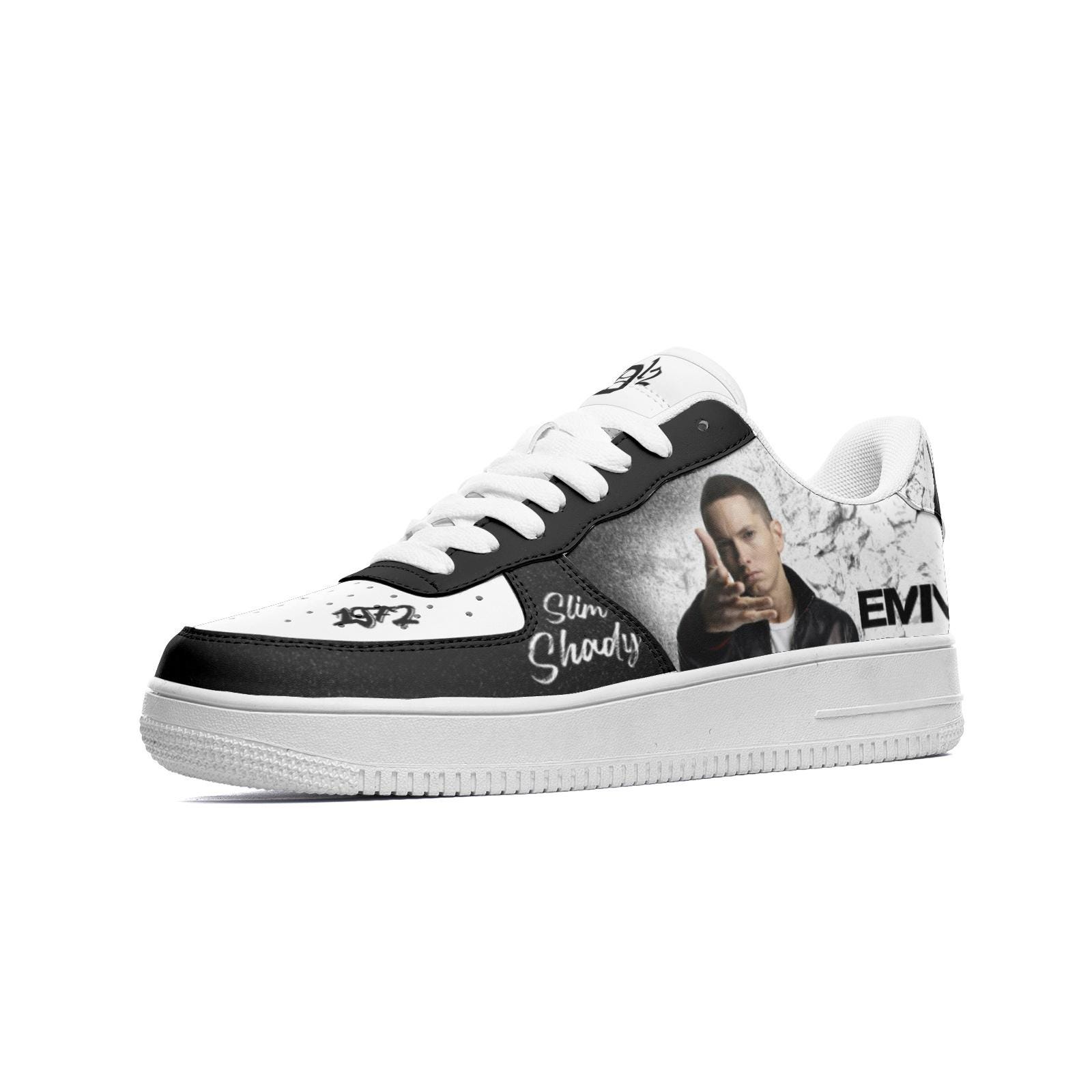 Eminem Leather Low Top Sneakers, Gifts For Fan