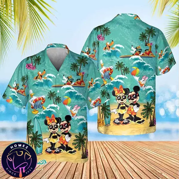 Disneyyy Mickeyy And Minniee Hawaiian Shirt - Magical Hawaii Family Vacation Gift