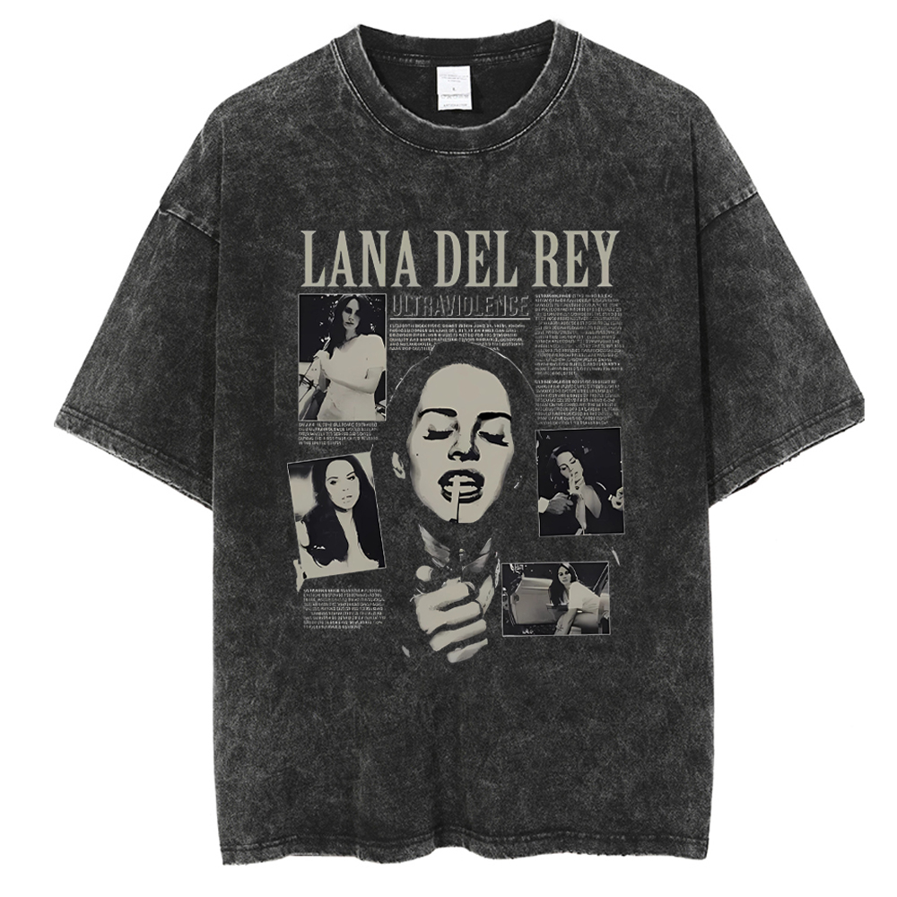 Singer Lana Del Rey Mineral Wash Shirt