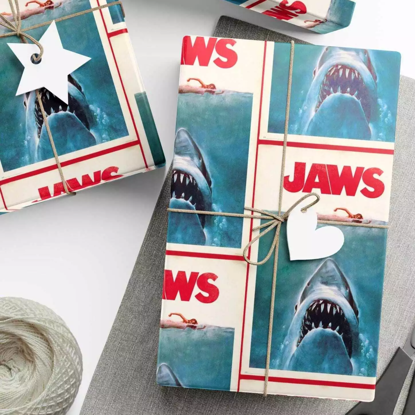 Jaws Wrapping Paper - 70's Movie Gift Wrap
