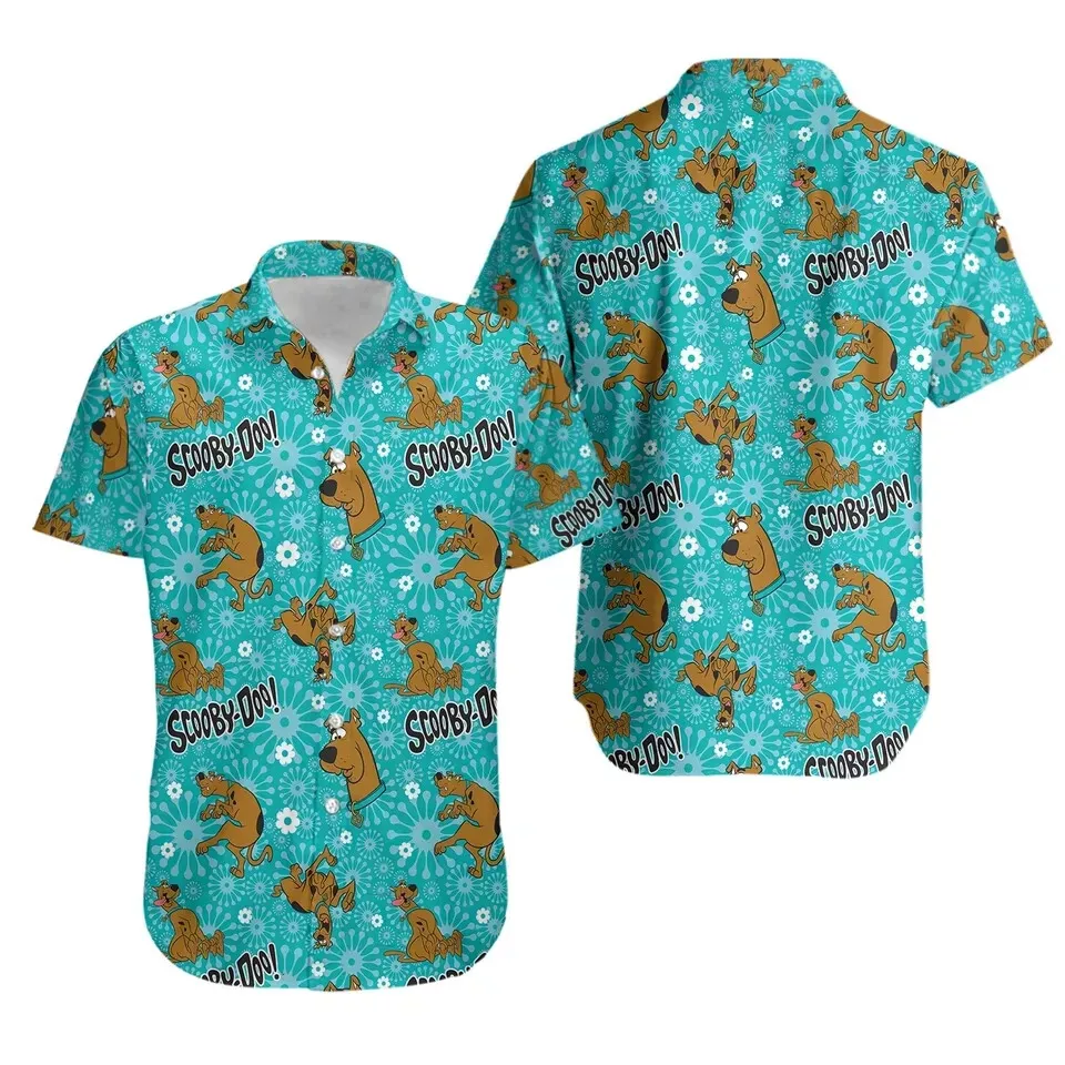 Scooby Doo Hawaiian Button Down Shirt