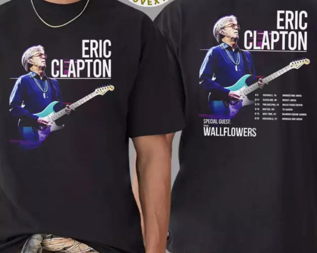Eric Clapton Us Tour 2025 Dates List Two Sides Print Unisex T-shirt