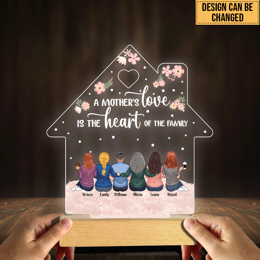 Discover A Mother's Love - Personalized Mother's Day Mother Shaped Plaque Light Base