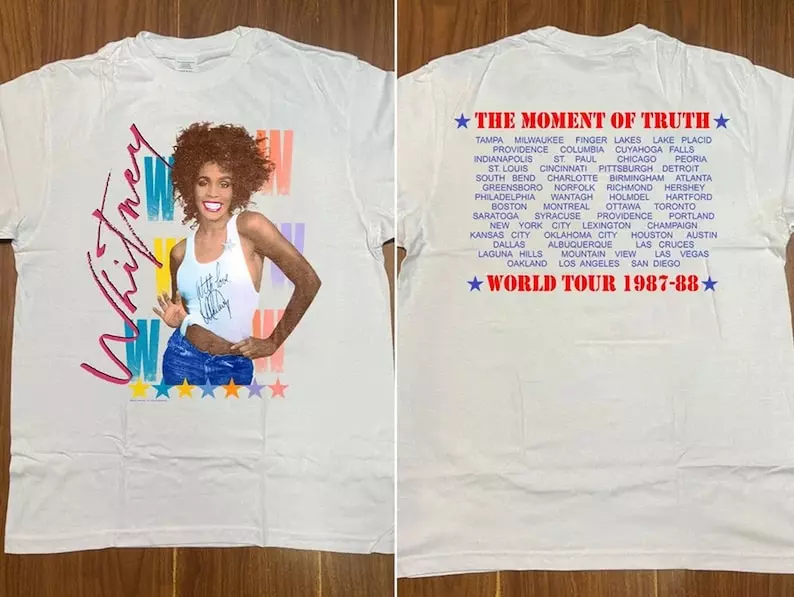 Vtg Whitney Houston The Moment Of Truth World Tour 1987-88 T-shirt