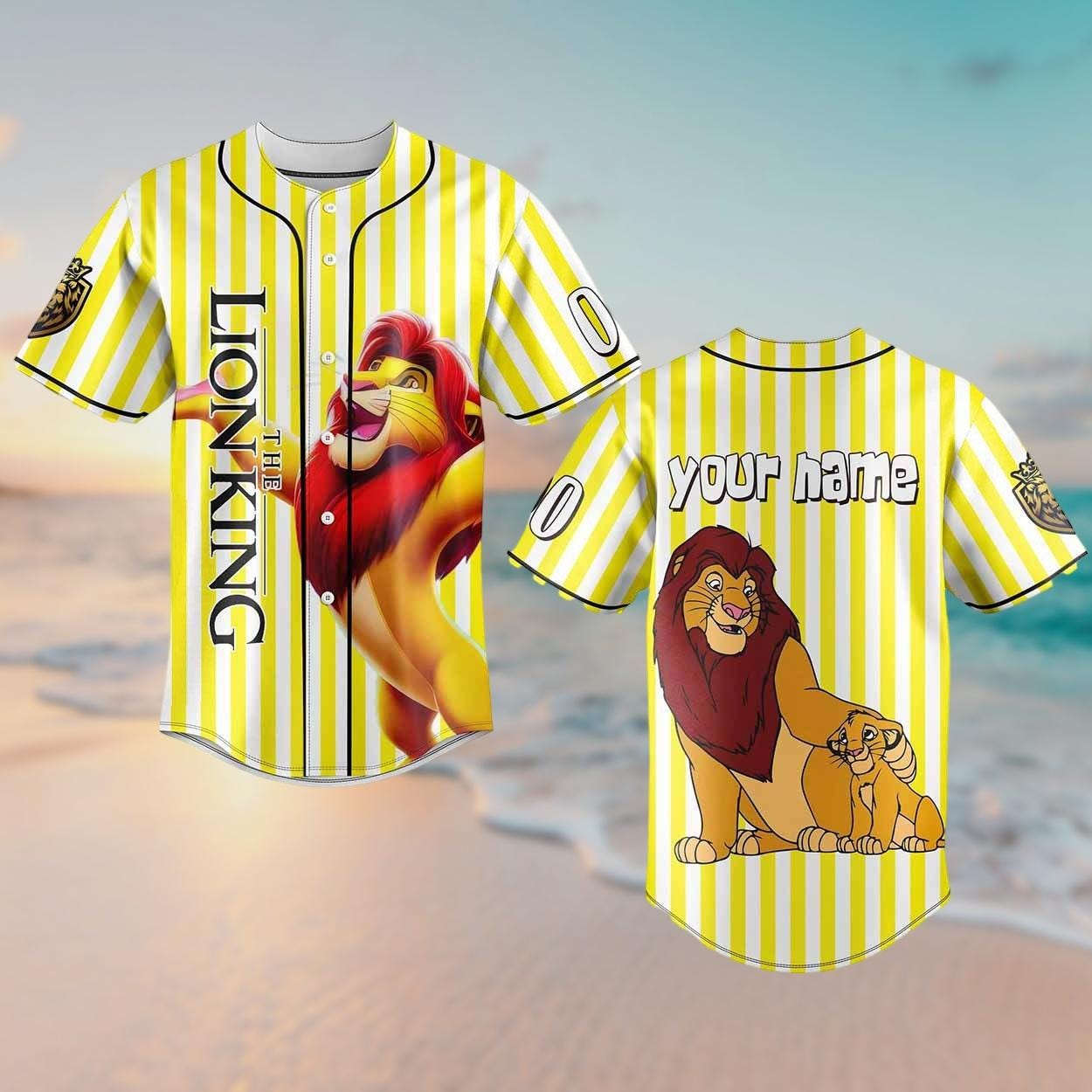 Custom Disneyyy Lion King Jersey, Mufasa And Simbaa Baseball Shirt, Mens Baseball Jersey