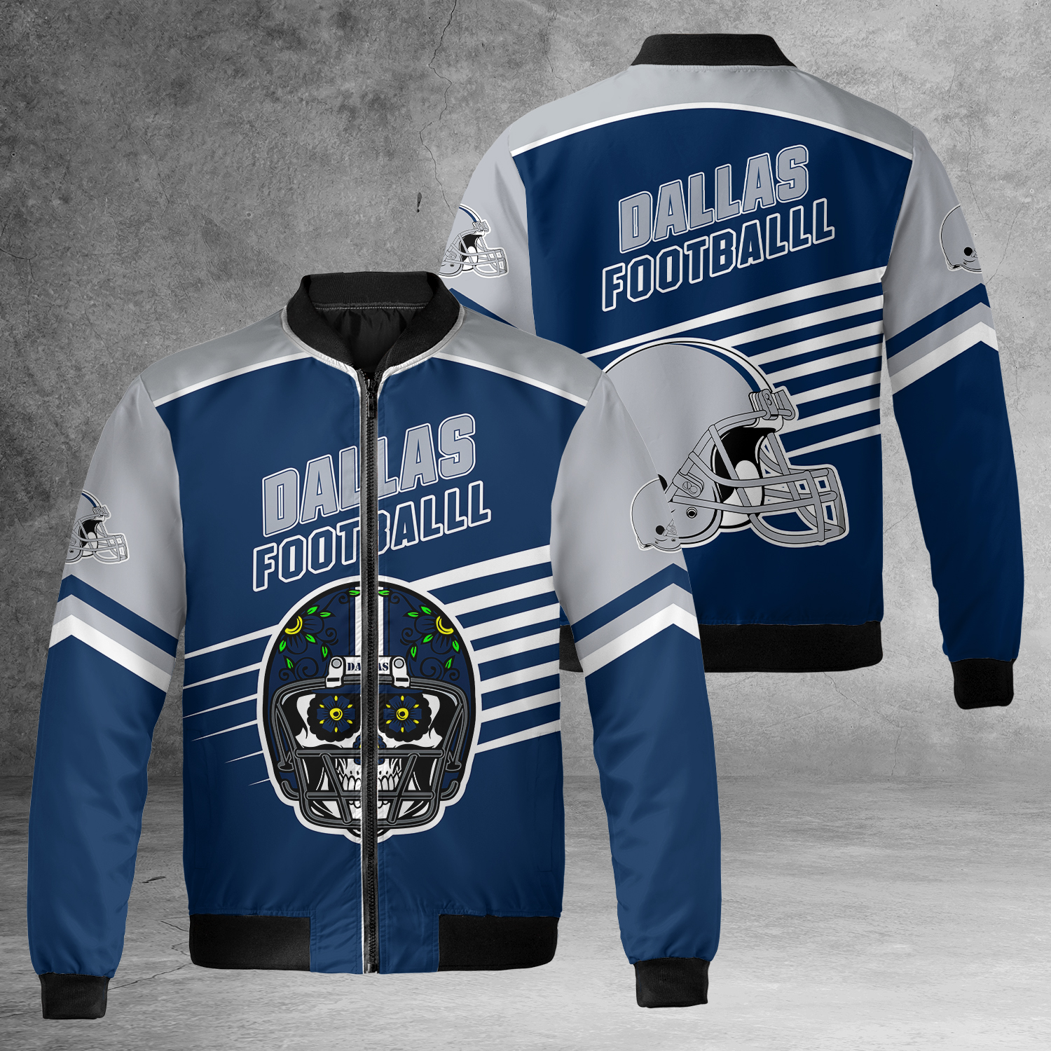 Dallas Football Vintage 90s Bomber Jacket, Dallas Football Jersey Bomber