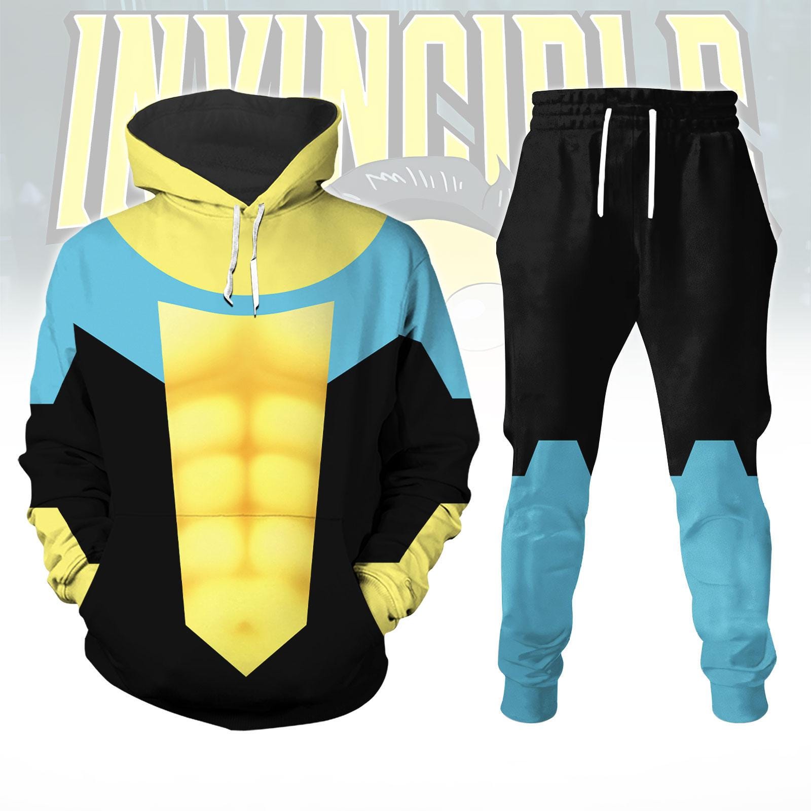 Invincible Mark Cosplay Costume Hoodie, Invincible Joggers, Superhero Fan Gift