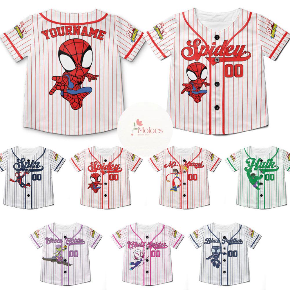 Personalized Disneyyy Spidey And His Amazing Friends Baseball Jersey