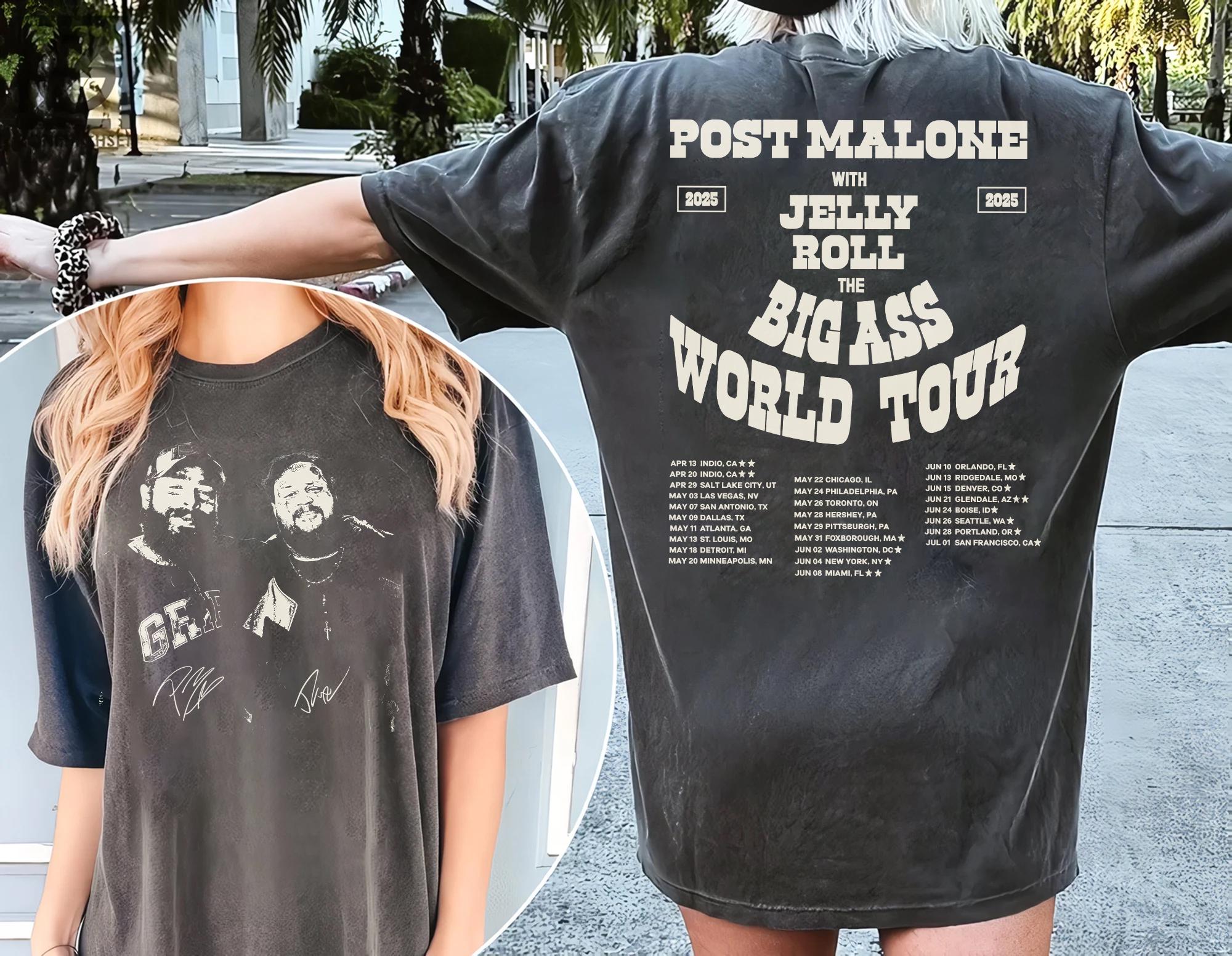 Post Malone Shirt, Posty Jelly Tour Shirt, Post Malone Tour 2025 Shirt