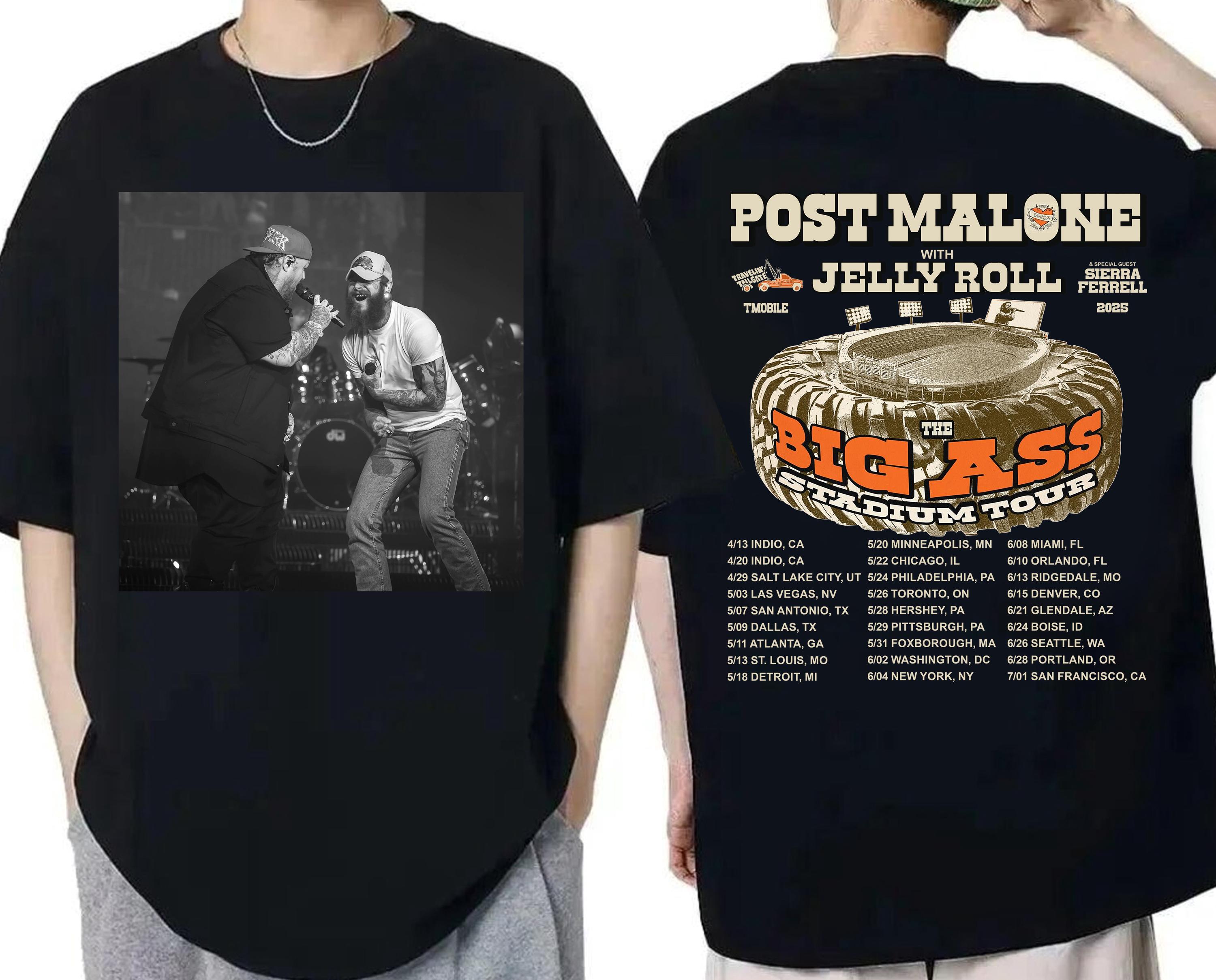 Post Malone Shirt, Posty Jelly Tour Shirt, Post Malone Tour 2025 Shirt