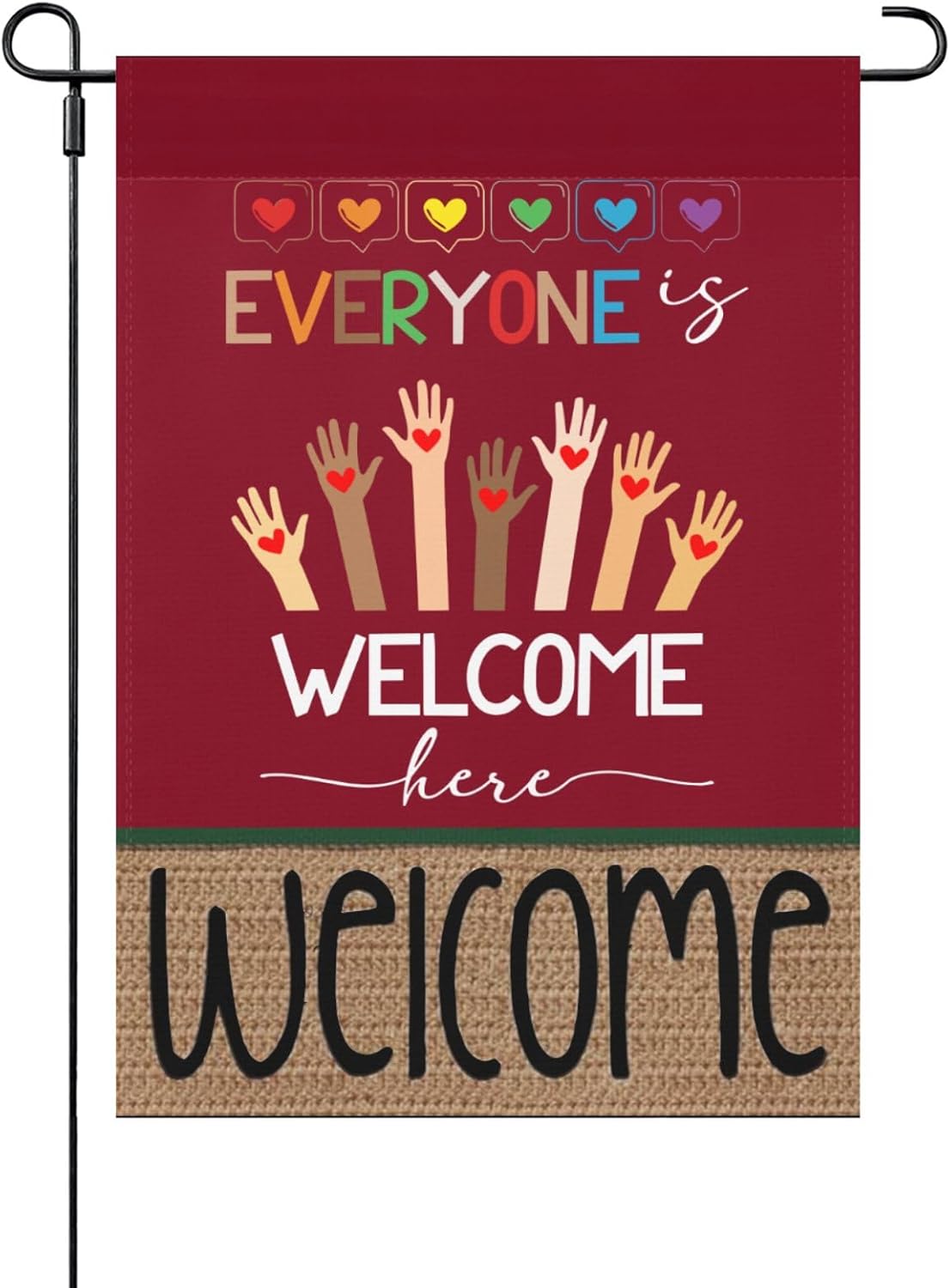 Everyone Is Welcome Here Idaho Teacher House Flag