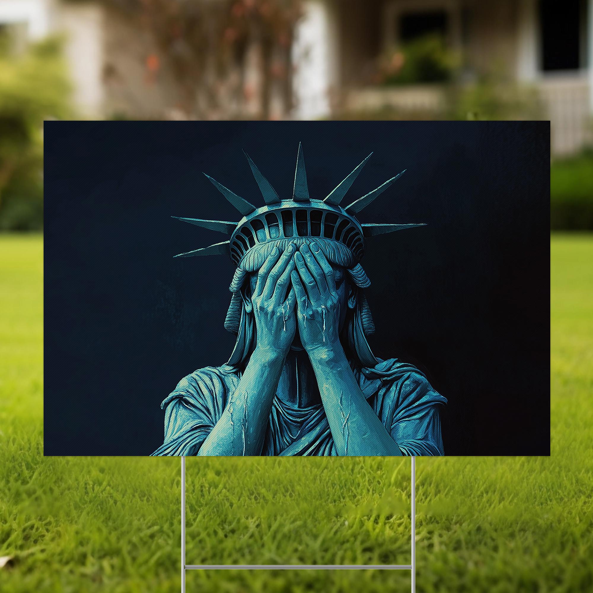 Resist Statue Of Liberty Yard Sign, Protest Sign