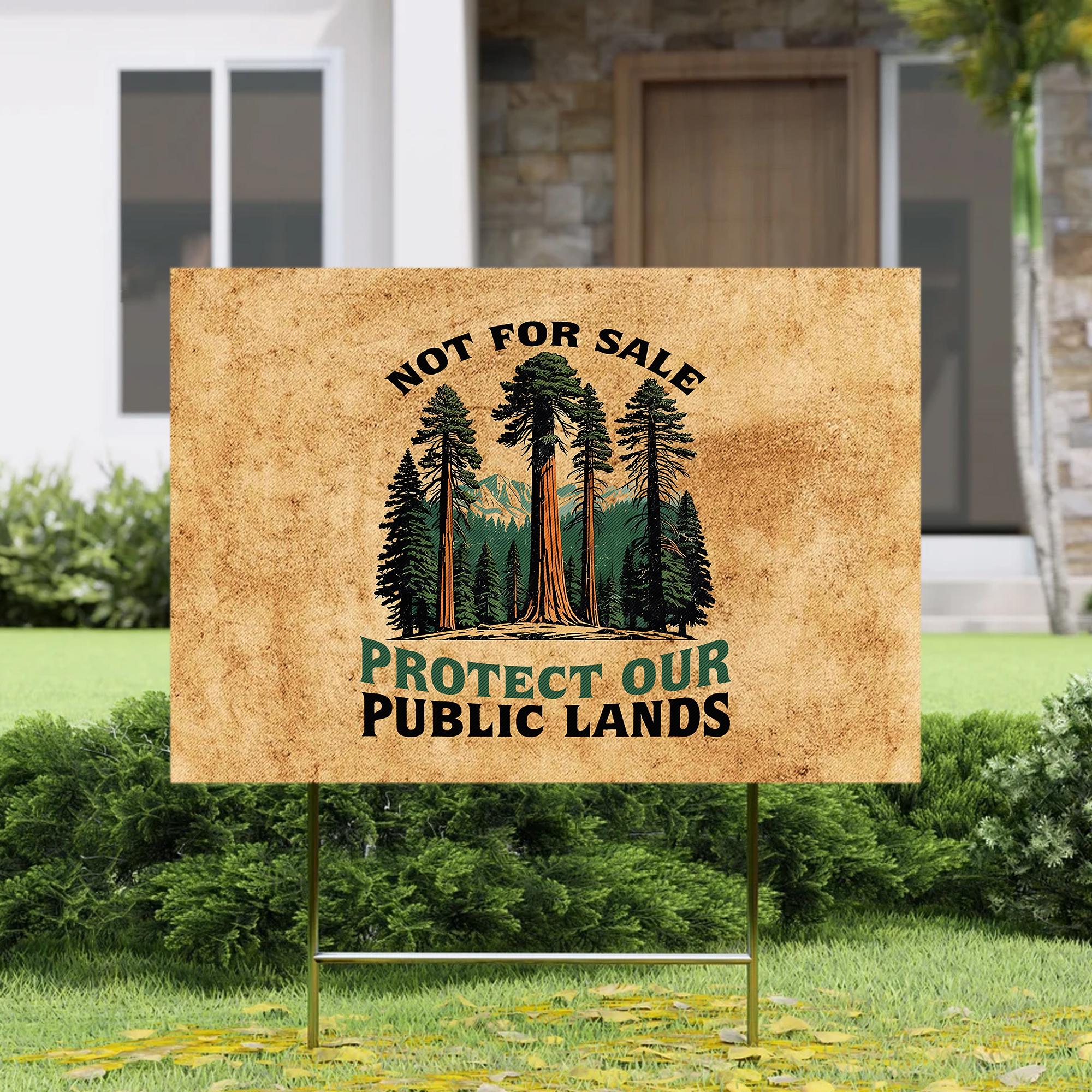 Save Our Parks Yard Sign, National Park Protest Yard Sign