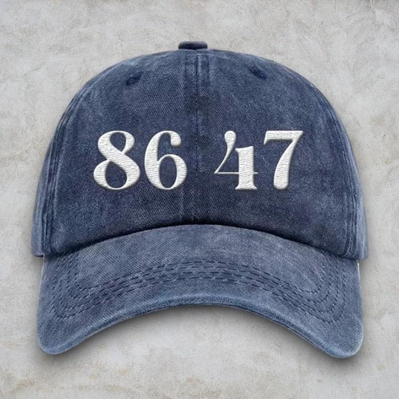 86 47 Embroidered Hat, Funny Inspired Cap, Vintage Baseball Hat