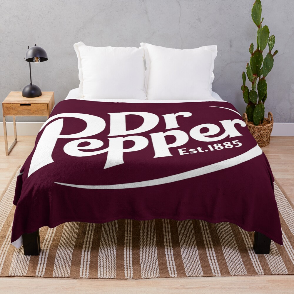 Dr Pepper Soda Throw Blanket