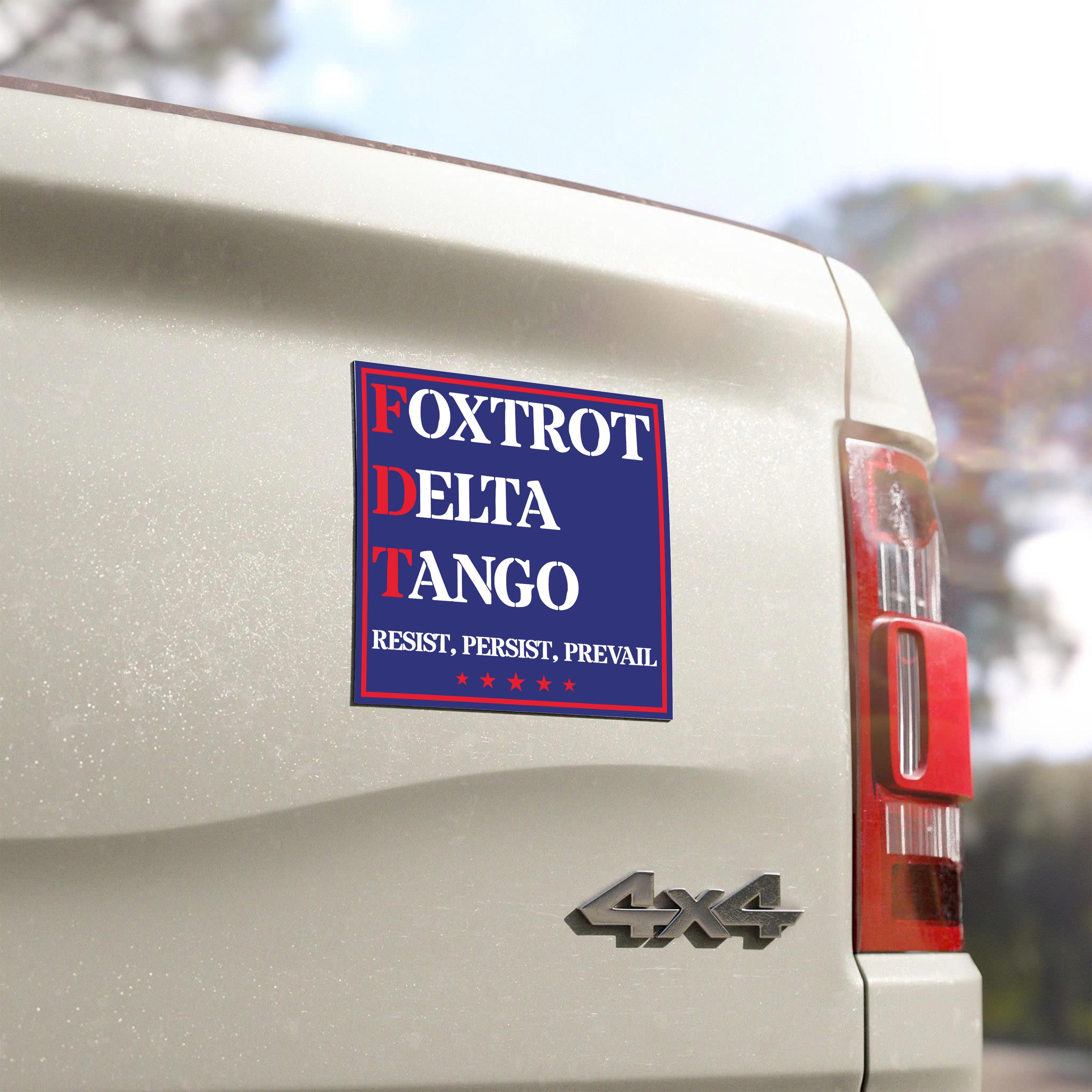 Foxtrot Delta Tango Car Magnet, Fdt Magnet