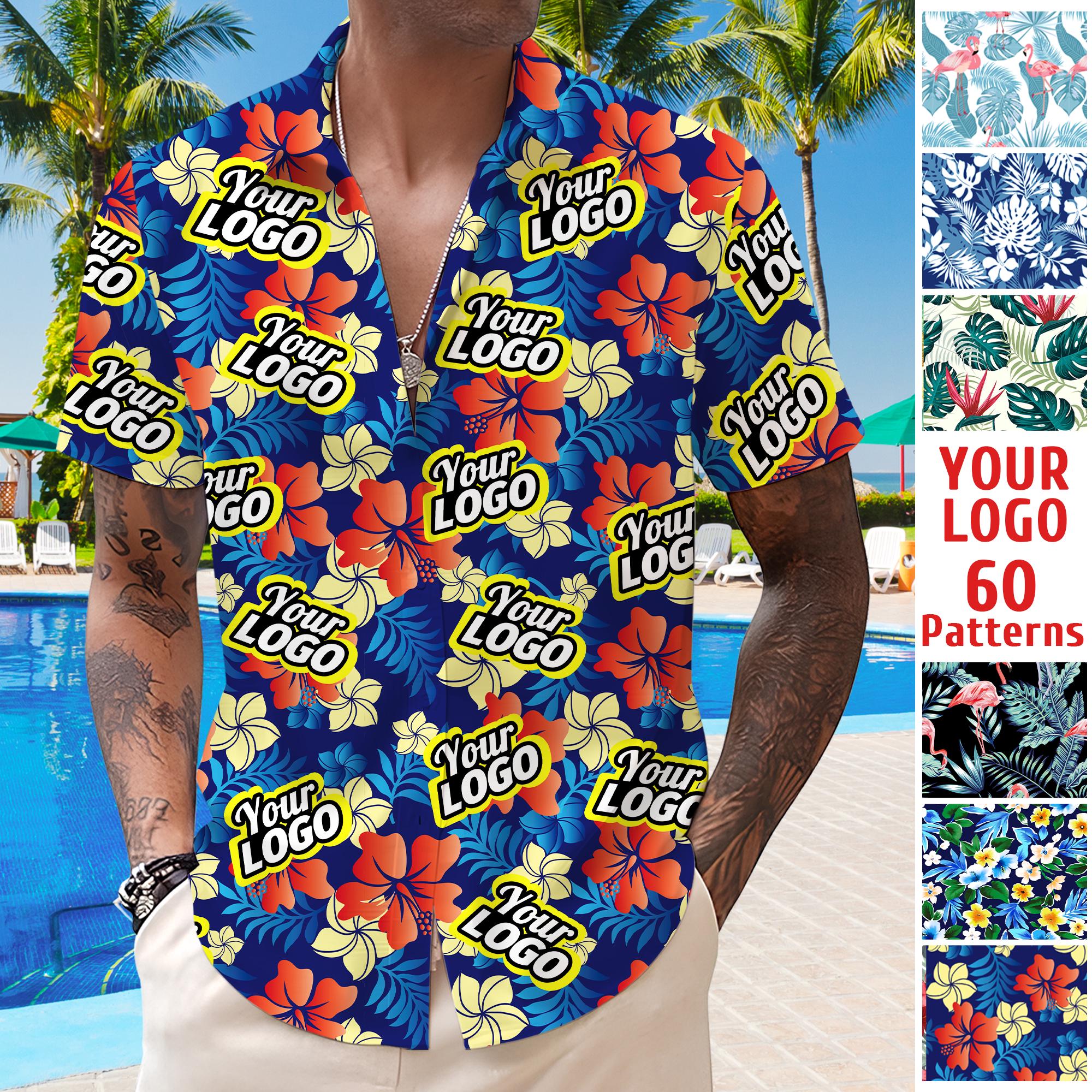 Custom Hawaiian Shirt With Logo, Personalized Logo Hawaiian Shirt, Custom Picture Hawaiian Shirt
