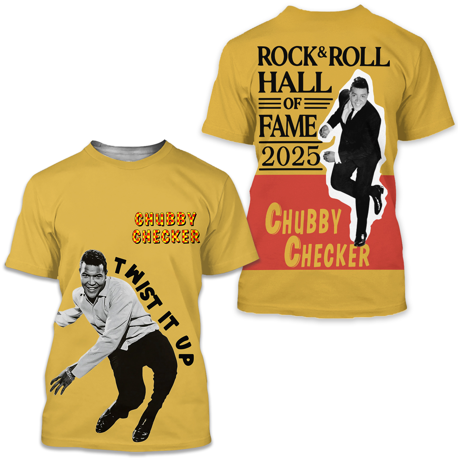 Chubby Checker Rock &amp; Roll Hall Of Fame 2025 3d T-shirt