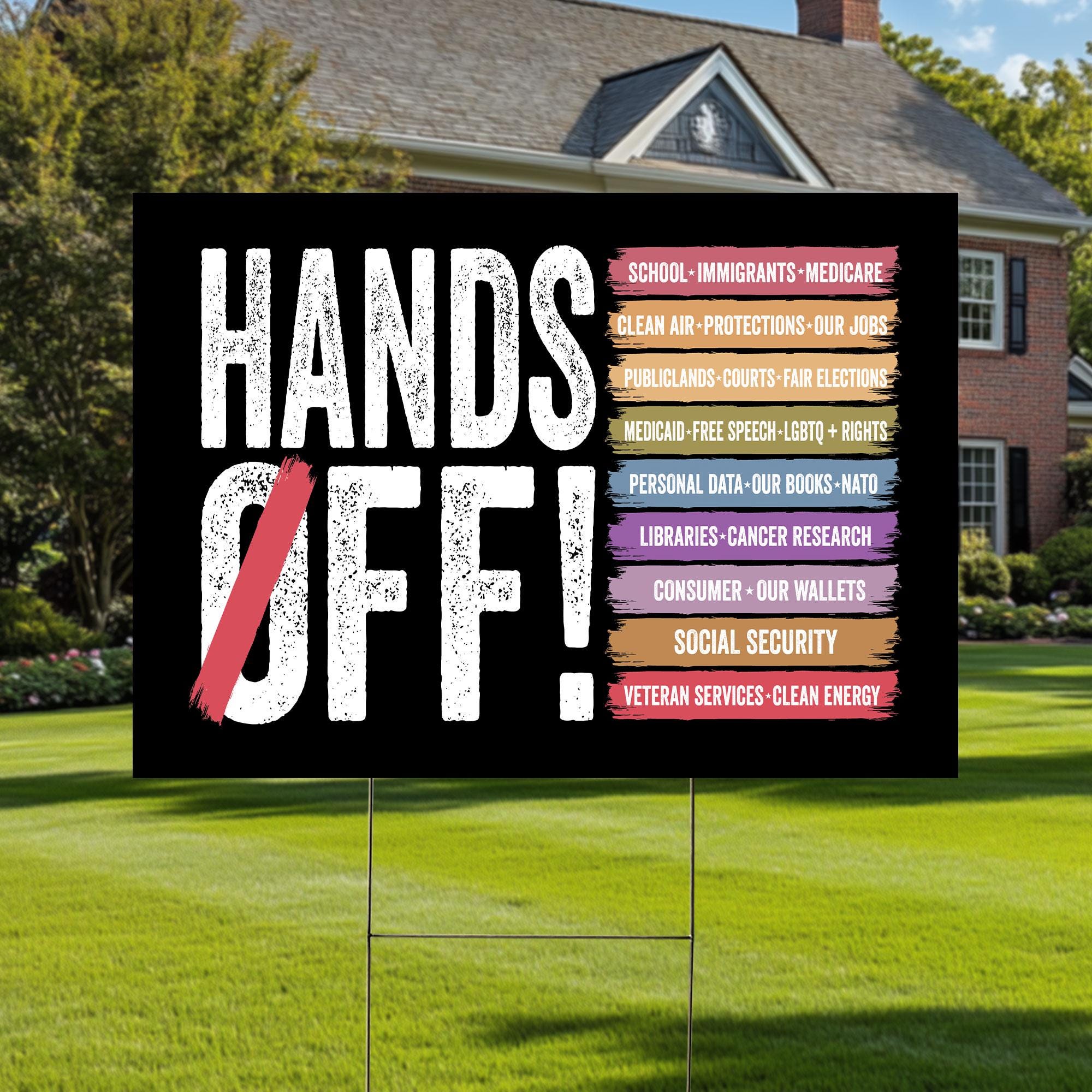 Hands Off Yard Sign, Fdt Garden Decor