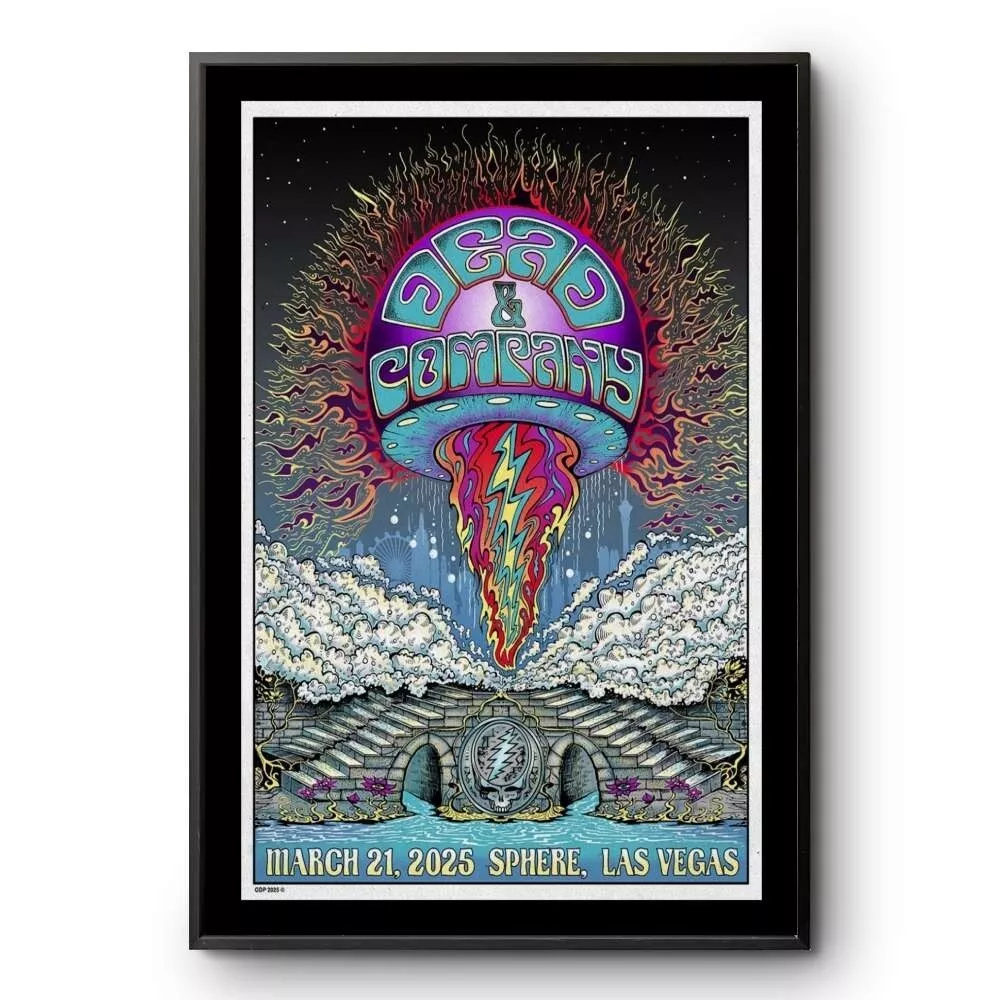 Dead &amp; Company Mar 21 2025 Sphere In Las Vegas, Nv Tour Poster