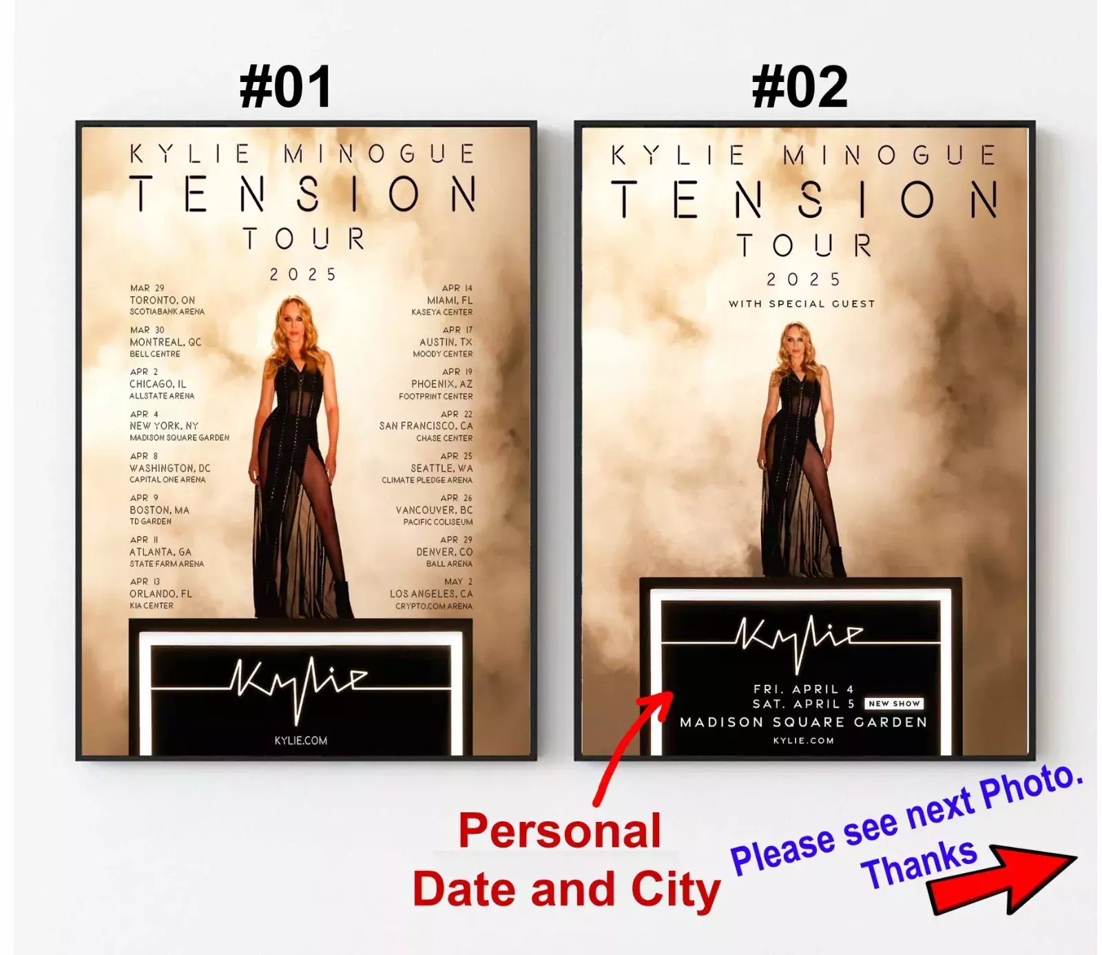 Kylie-minogue Tension 2025 Tour Poster