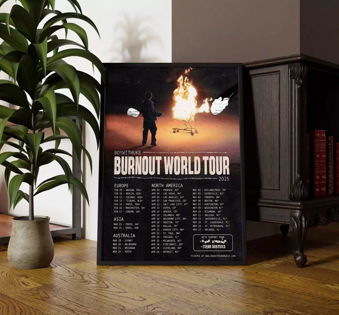 Burnout World Tour The Final Boywithuke Tour 2025 Poster