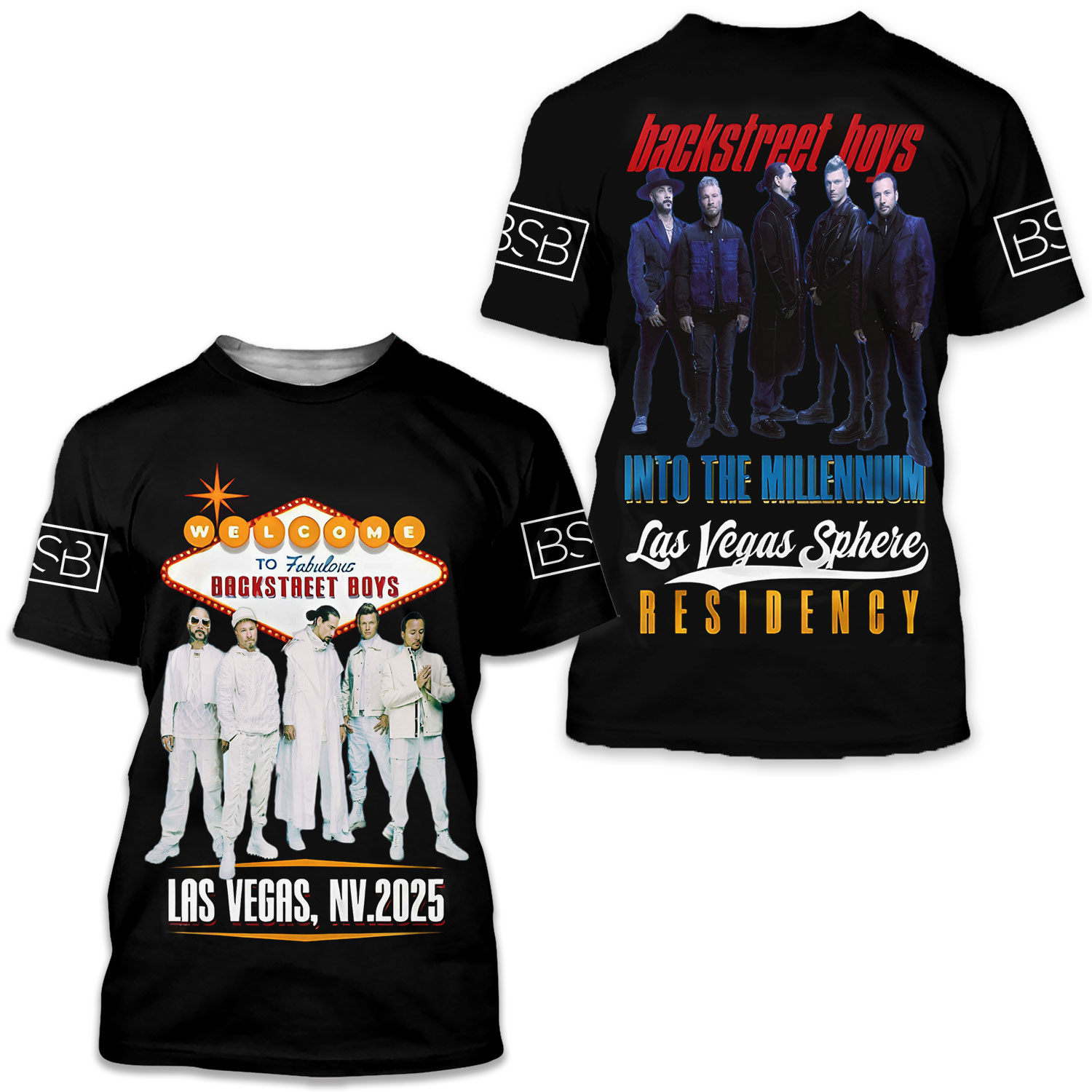Backstreet Boy Into The Millennium Las Vegas Sphere Residency 3d T-shirt