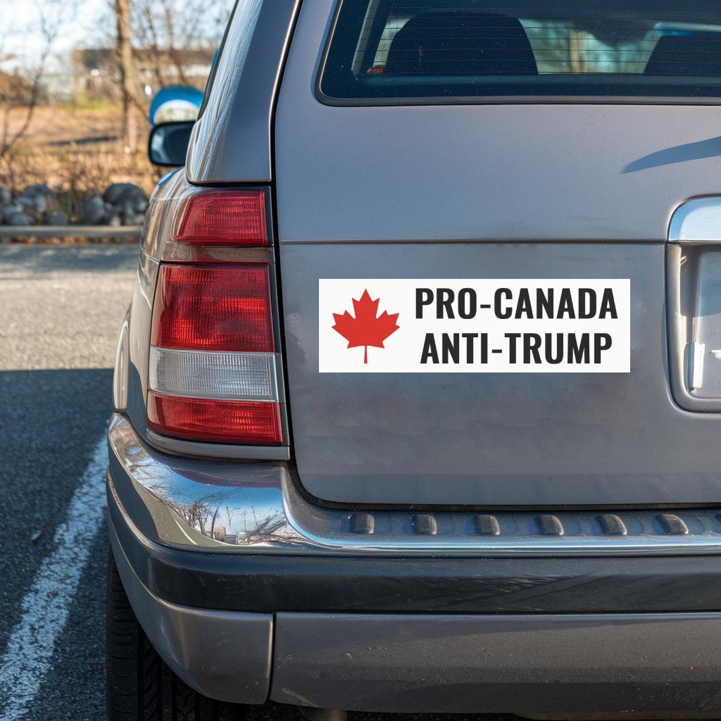 Pro Canada Anti Trump Car Magnet