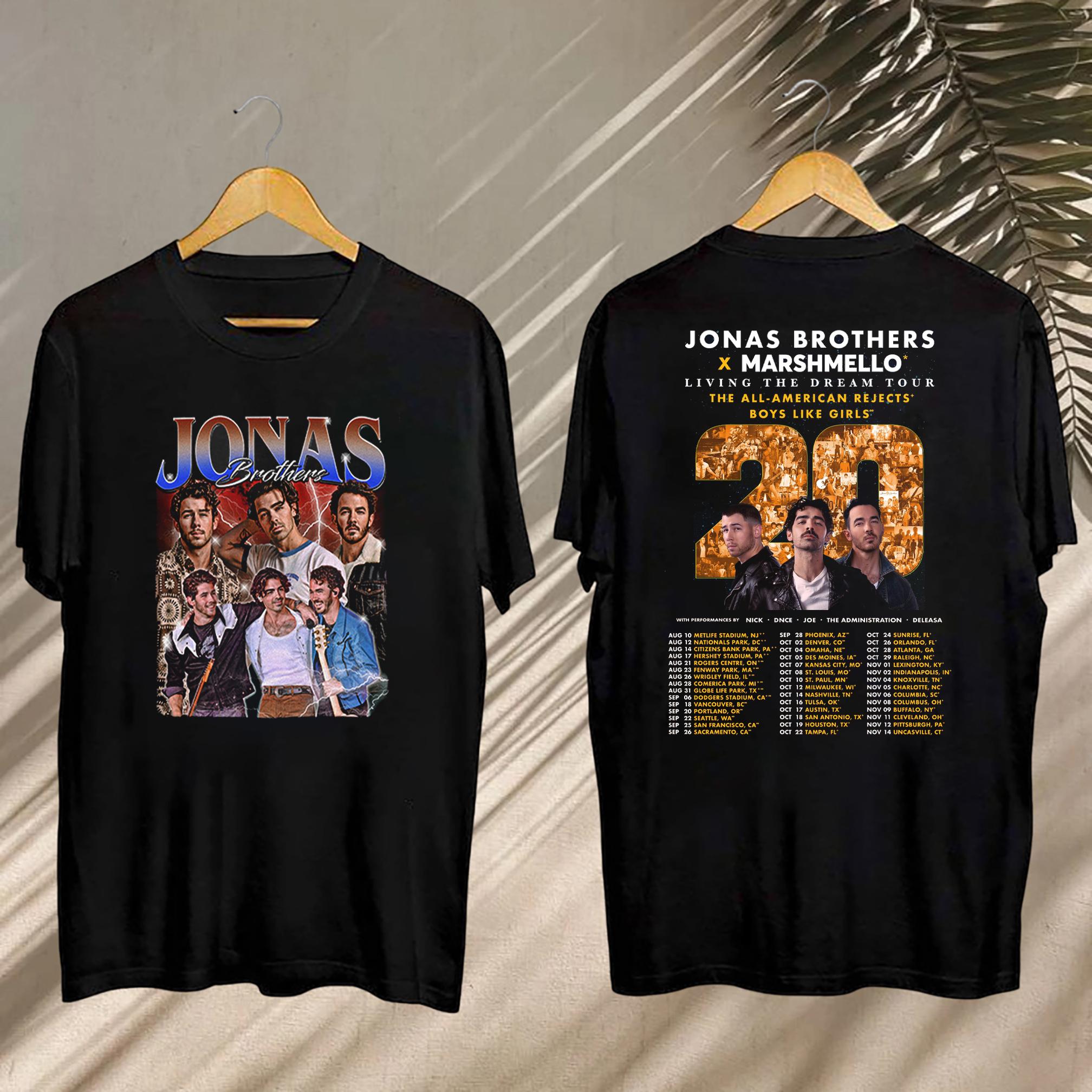 Jonas Brothers Shirt, Jonas Brothers Living The Dream Tour 2025 Shirt, Marshmello 2025