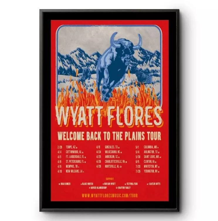 Poster Wyatt Flores Welcome Back To The Plains Tour 2025
