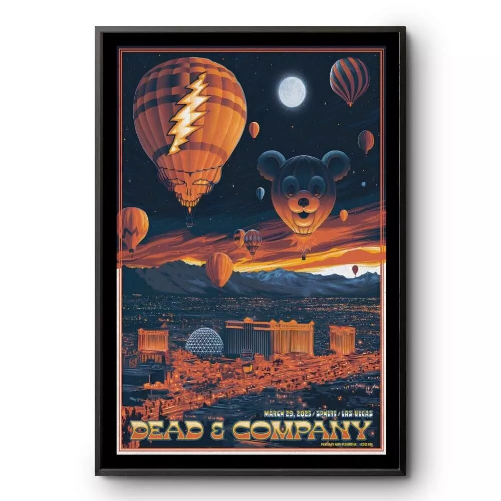 Dead &amp; Company Sphere Las Vegas, Nv Mar 29 2025 Tour Poster