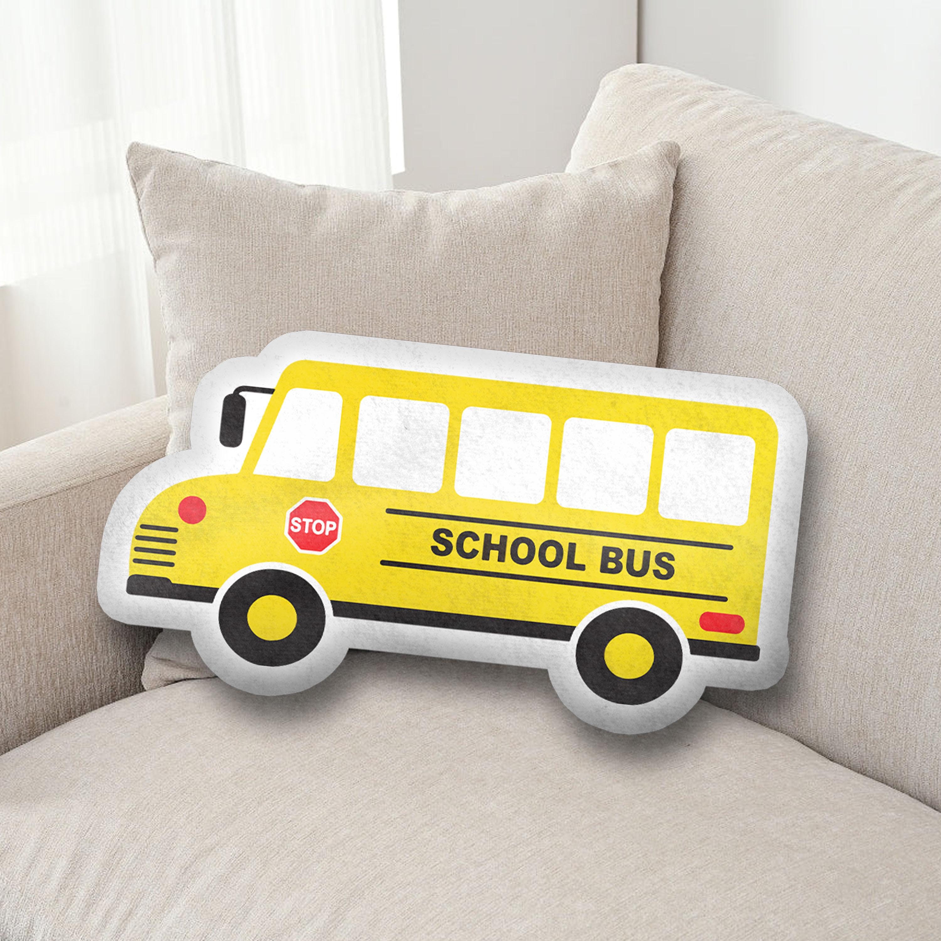 Schoolbus Pillow, School Bus Pillow, Birthday Boy Gifts, Funny Ugly Pillow, Car Shaped Pillow
